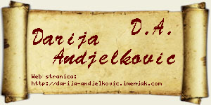Darija Anđelković vizit kartica
